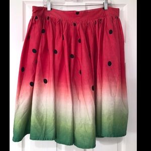 Unique Vintage Skirts - Unique Vintage Watermelon Skirt Unique Vintage Skirts - Unique Vintage Watermelon Skirt